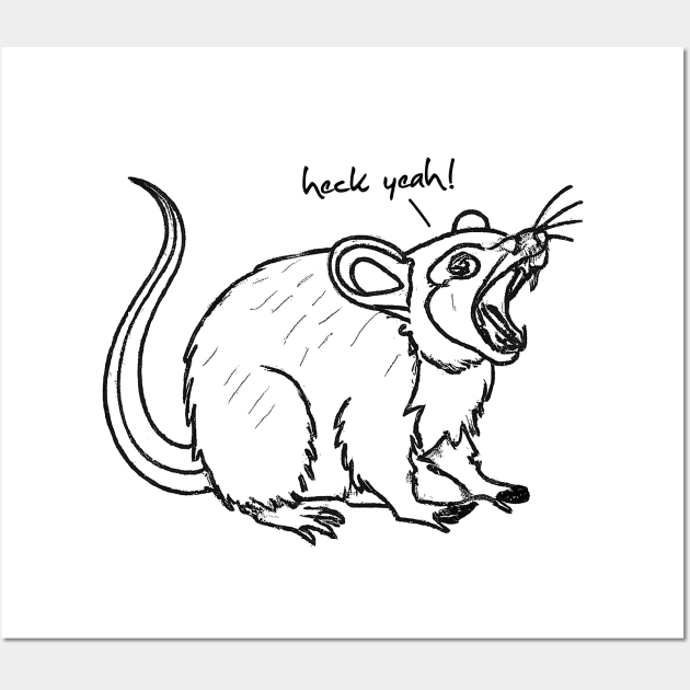 Heck Yeah Possum Lover Wall Art by DankFutura